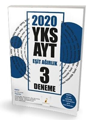 Pelikan Tıp Teknik Yayıncılık 2020 YKS AYT Eşit Ağırlık 3 Deneme Sınavı - 1