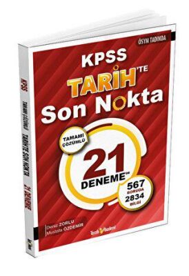 Tercih Akademi Yayınları KPSS Tarihte Son Nokta 21 Çözümlü Deneme - 1