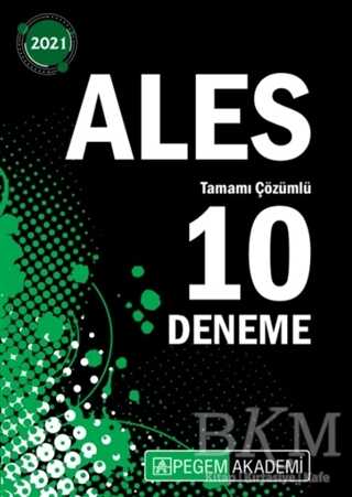 Pegem Akademi Yayıncılık 2021 ALES Tamamı Çözümlü 10 Deneme