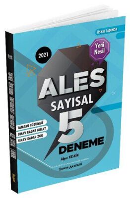 Tercih Akademi Yayınları 2021 ALES Sayısal Tamamı Çözümlü 5 Deneme - 1