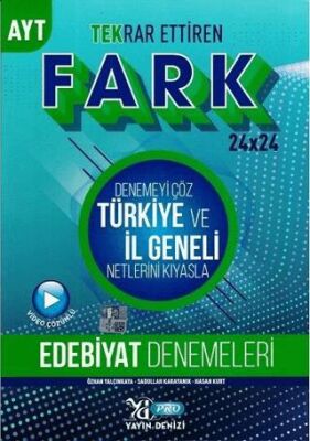 Yayın Denizi Yayınları AYT Edebiyat Fark Tekrar Ettiren Denemeleri - 1