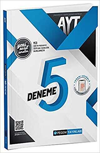 Pegem Akademi Yayıncılık 2021 AYT Tamamı Çözümlü 5 Deneme - Pegem Akademi Yayıncılık