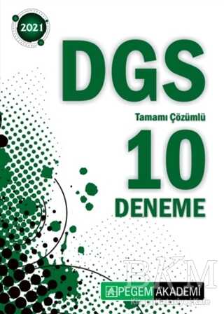 Pegem Akademi Yayıncılık 2021 DGS Tamamı Çözümlü 10 Deneme - Pegem Akademi Yayıncılık