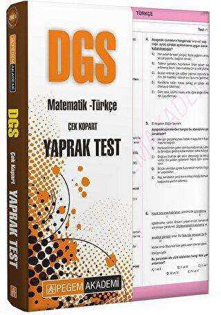 Pegem Akademi Yayıncılık 2021 DGS Matematik - Türkçe Çek Kopart Yaprak Test