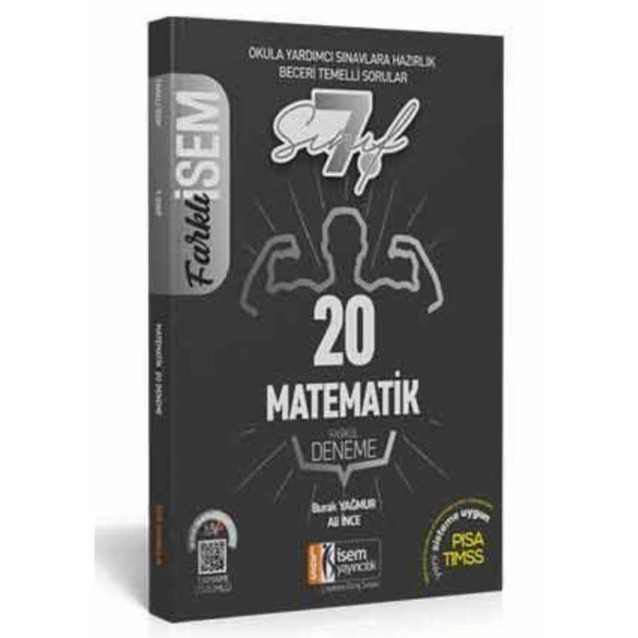 İSEM Yayıncılık 2021 Farklı İsem 7. Sınıf Matematik Tamamı Çözümlü 20 Fasikül Deneme