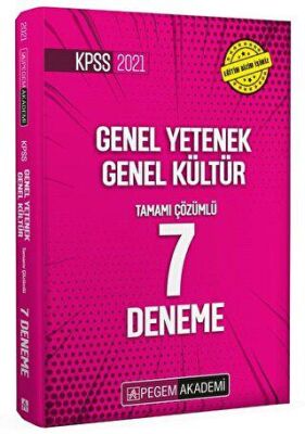 2021 Genel Yetenek Genel Kültür Tamamı Çözümlü 7 Deneme - 1