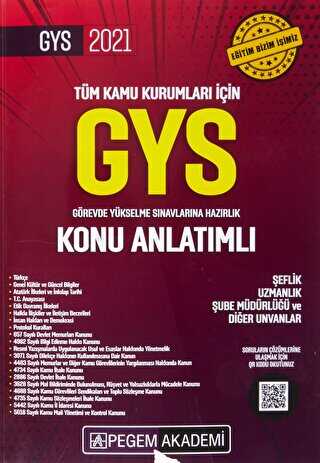 2021 Tüm Kamu Kurumları İçin Görevde Yükselme Sınavlarına Hazırlık Konu Anlatımlı - Pegem Akademi Yayıncılık