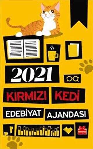 Kedili Ajanda 2021 - Edebiyat Ajandası - Kırmızı Kedi Yayınevi