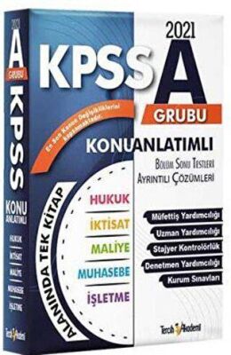 Tercih Akademi Yayınları 2021 KPSS A Grubu Konu Anlatımlı Soru Bankası - 1