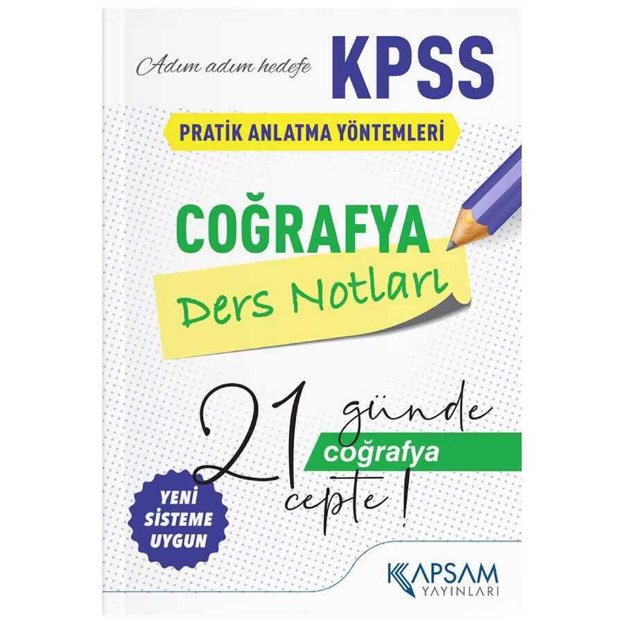 2021 KPSS Coğrafya Ders Notları Kapsam Yayınları - Kapsam Yayınları
