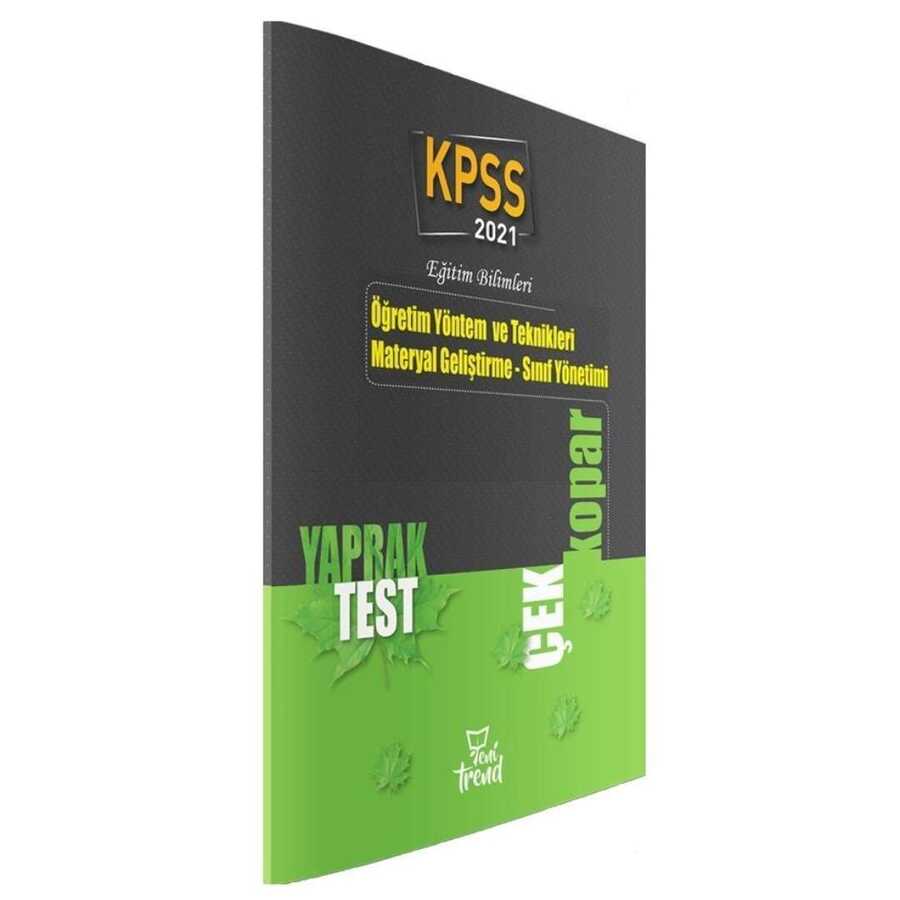 2021 KPSS Eğitim Bilimleri Öğretim Yöntem Teknikleri Yaprak Test Yeni Trend Yayınları