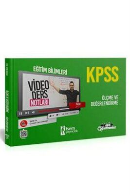 İSEM Yayıncılık 2021 KPSS Eğitim Bilimleri Ölçme ve Değerlendirme Video Ders Notları - 1