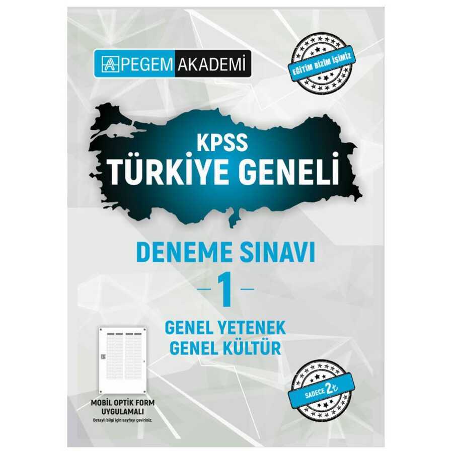 Pegem Akademi Yayıncılık 2021 KPSS Genel Yetenek Genel Kültür Türkiye Geneli Deneme - 1