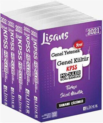 Lider Yayınları 2021 KPSS Genel Yetenek Genel Kültür Tamamı Çözümlü 5 li Modüler Soru Bankası - 1