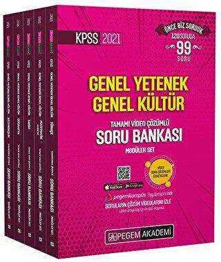Pegem Akademi Yayıncılık 2021 KPSS Genel Yetenek Genel Kültür Tamamı Video Çözümlü Soru Bankası Modüler Set 5 Kitap Takım - Pegem Akademi Yayıncılık