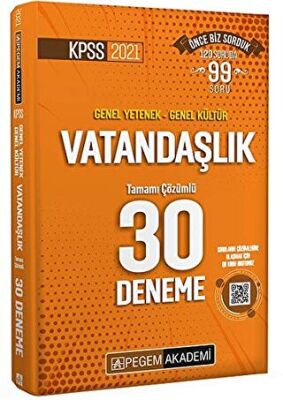 Pegem Akademi Yayıncılık 2021 KPSS Genel Yetenek Genel Kültür Vatandaşlık 30 Deneme - 1