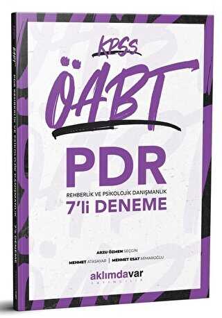 Aklımdavar Yayıncılık 2021 KPSS ÖABT PDR Rehberlik ve Psikolojik Danışmanlık 7`li Deneme - Aklımdavar Yayıncılık
