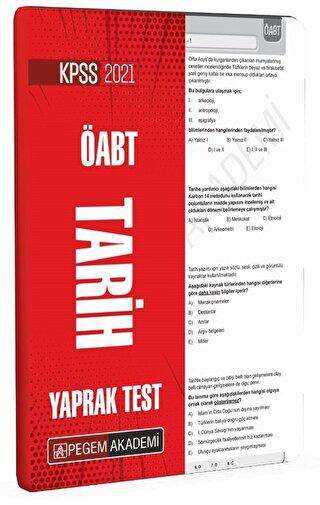Pegem Akademi Yayıncılık 2021 KPSS ÖABT Tarih Yaprak Test - Pegem Akademi Yayıncılık