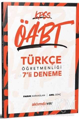 Aklımdavar Yayıncılık 2021 KPSS ÖABT Türkçe Öğretmenliği 7`li Deneme