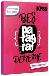 Uzman Kariyer Yayınları KPSS Paragraf 5 Deneme - Uzman Kariyer Yayınları