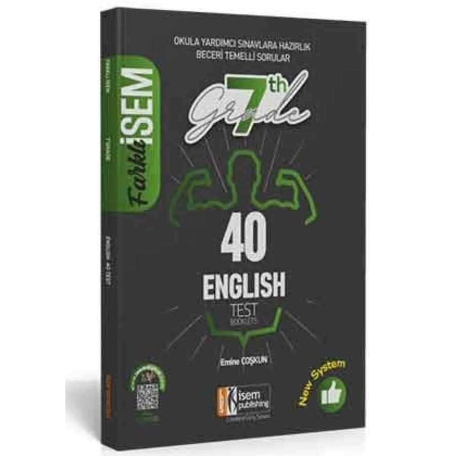 İSEM Yayıncılık 2021 LGS Farklı İsem 8. Sınıf İngilizce 40`lı Sarmal Deneme