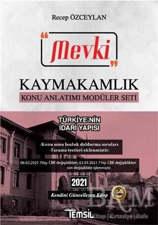 2021 Mevki Kaymakamlık Konu Anlatımı Modüler Seti - Türkiye`nin İdari Yapısı