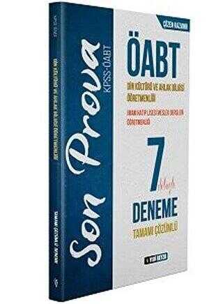Yedi Beyza Yayınları 2020 ÖABT Son Prova Din Kültürü ve Ahlak Bilgisi Öğretmenliği 7 Detaylı Tamamı Çözümlü Deneme - Yedi Beyza Yayınları