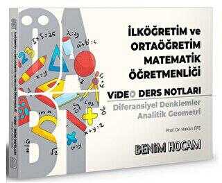 2021 ÖABT İlköğretim ve Ortaöğretim Matematik Öğretmenliği Diferansiyel Denklemler Analitik Geometri Video Ders Notları Benim Hocam Yayınları