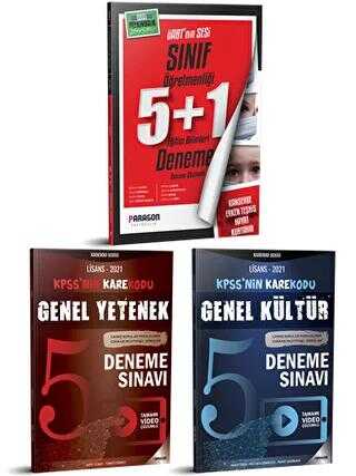 2021 ÖABT Sınıf Öğretmenliği 5 Deneme - KPSS Genel Kültür 5 Deneme - Genel Yetenek 5 Deneme - Eğitim Bilimleri 1 Deneme Set Paragon Yayıncılık