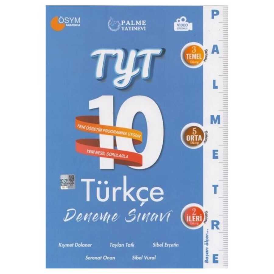 Palme Yayıncılık - Bayilik Palme YKS TYT Türkçe 10 Deneme Palmetre Video Çözümlü