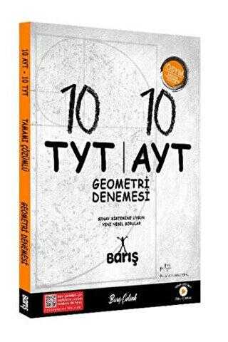 Yazarın Kendi Yayını - Barış Çelenk 10X10 TYT AYT Geometri Denemesi - Yazarın Kendi Yayını - Barış Çelenk
