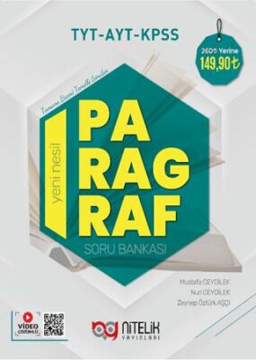 Nitelik Yayınları YKS-TYT-AYT-KPSS Paragraf Soru Bankası - 1