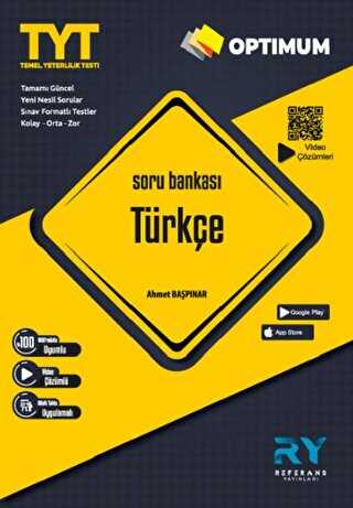 Referans Yayınları 2022 Optimum TYT Türkçe Soru Bankası Video Çözümlü