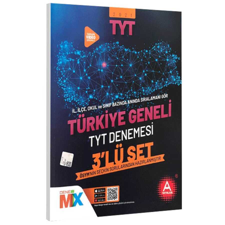 2021 TYT Türkiye Geneli Çıkmış Sorular Denemesi 3 lü Set A Yayınları
