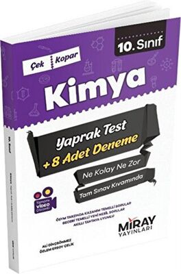 Miray Yayınları 10. Sınıf Kimya Yaprak Testler - 1