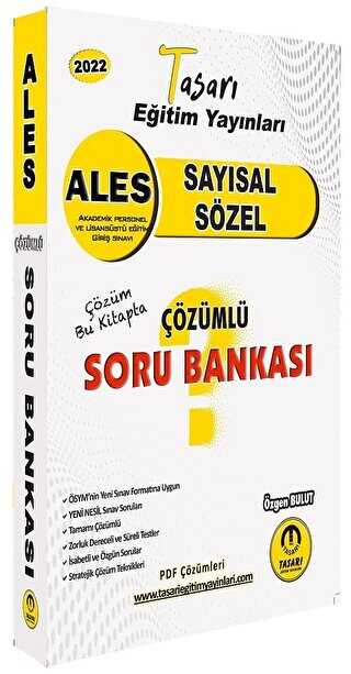 2022 ALES Sayısal Sözel Çözümlü Soru Bankası - Tasarı Eğitim Yayınları