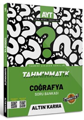 Altınkarma Tahminmatik AYT  Coğrafya  Soru Bankası - 1