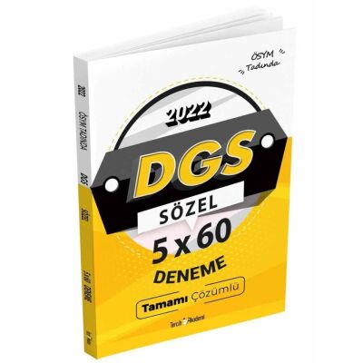 2022 DGS Sözel 5x60 Deneme Tamamı Çözümlü - 1