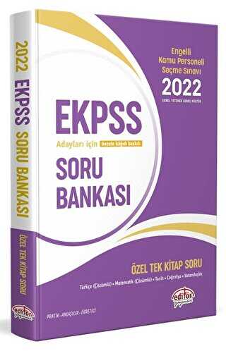 2024 EKPSS Tek Kitap Soru Bankası Karekod Çözümlü