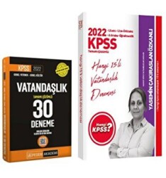 Hangi KPSS Yayınları 2022 Hangi KPSS Çözümlü 15 Vatandaşlık Deneme + Pegem Vatandaşlık 30 Deneme 2`li Set - Hangi KPSS Yayınları