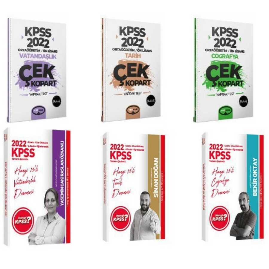 2022 Hangi KPSS Lise Ön Lisans Genel Kültür Deneme Seti + Yediiklim Ortaöğretim Ön Lisans Yaprak Tes - Hangi KPSS Yayınları