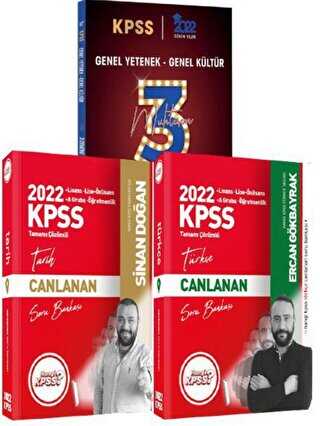 2022 Hangi KPSS Tarih Türkçe Soru Bankası - Yargı Genel Yetenek Genel Kültür Muhteşem 3 Deneme KPSS Seti 18