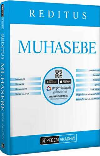 2022 Reditus Muhasebe Tamamı Çözümlü Soru Bankası - Pegem Akademi Yayıncılık