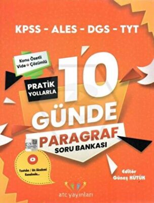 KPSS ALES DGS TYT 10 Günde Paragraf Soru Bankası - 1