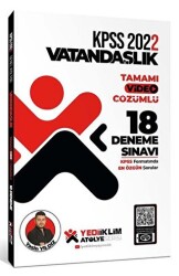 KPSS Atölye Serisi Vatandaşlık Tamamı Video Çözümlü 18 Deneme Sınavı - 2