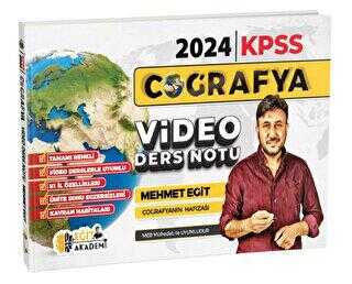 KR Akademi Yayınları 2024 Mehmet Eğit KPSS Coğrafya Video Ders Notları