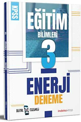 İndeks Akademi Yayıncılık KPSS Eğitim Bilimleri Enerji 3 Deneme Dijital Çözümlü - İndeks Akademi Yayıncılık