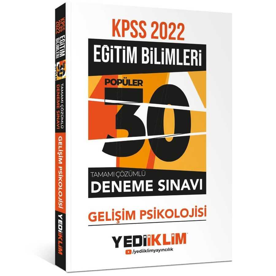 2022 KPSS Eğitim Bilimleri Gelişim Psikolojisi Tamamı Çözümlü 30 Popüler Deneme