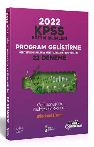 İSEM Yayıncılık 2022 KPSS Eğitim Bilimleri Program Geliştirme 22 Deneme