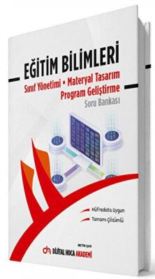 Dijital Hoca KPSS Eğitim Bilimleri Sınıf Yönetimi - Materyal Tasarım - Program Geliştirme Tamamı Çözümlü Soru Bankası - 1